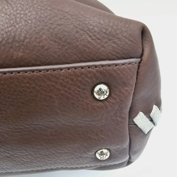 Jack Rogers Brown Leather Shoulder Bag Purse with Tassel - Picture 8 of 16